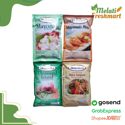 

Maestro Mayonais Serbaguna Dressing Sachet 100gr - Melati Freshmart