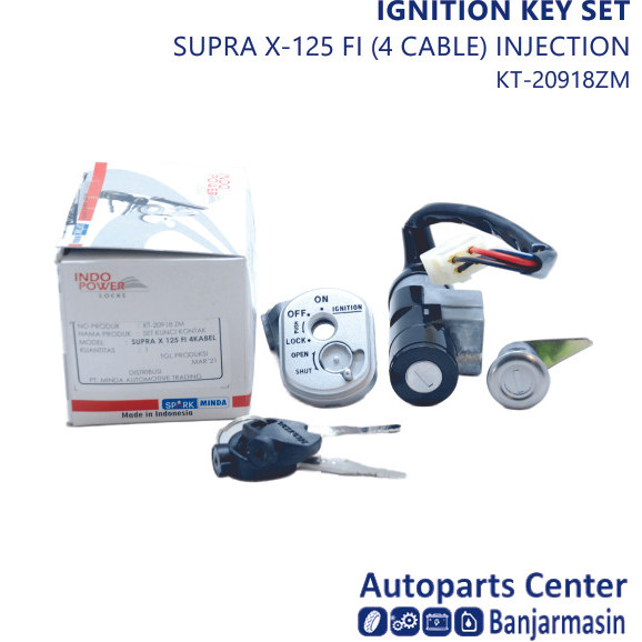 KUNCI KONTAK SET - HONDA SUPRA X-125 FI (4 KABEL) INJECTION