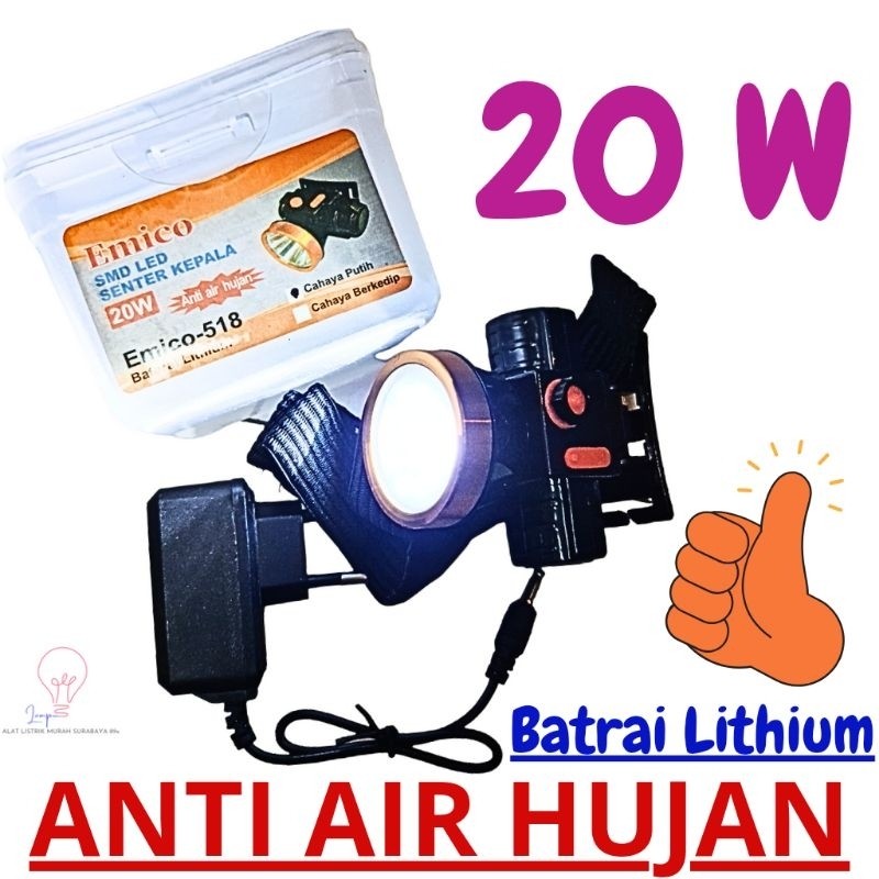 Senter Kepala 20W putih EMICO