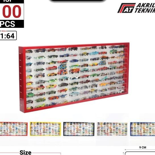 Rak Akrilik / Ra Hotwheel / Hotwheels / Diecast 1:64 Isi 100 Slot