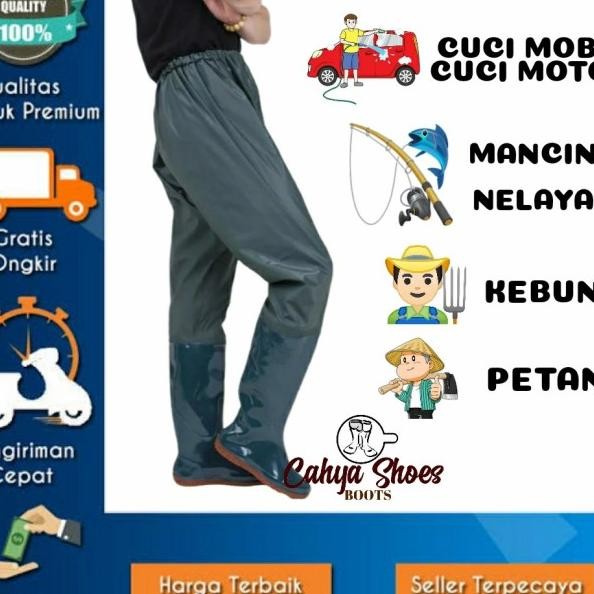 Sepatu Boot Boots Celana Karet Panjang Sawah Mancing Kebun Petani