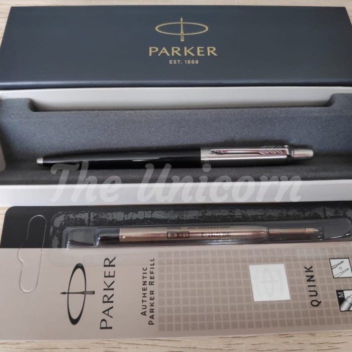 

Ready Paket 1 Klik: 1pcs Parker Jotter Black Ballpoint+1pcs Refill Ballpoint