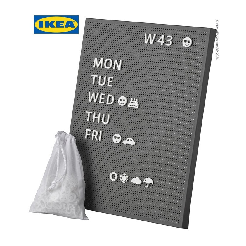 

Ready IKEA SVENSS Papan Memo Berlubang Dengan Huruf 30x40 cm