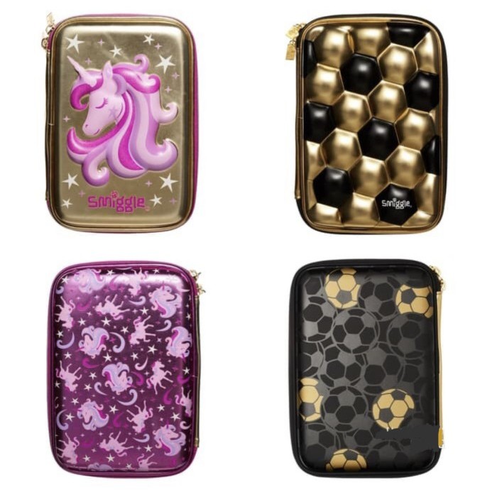 

Ready SMIGGLE PENCIL CASE HARDTOP UNICORN GOLD SOCCERBALL GOLD ORIGINAL