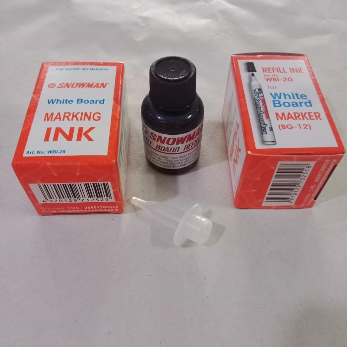 

Ready TINTA REFILL SPIDOL SNOWMAN WHITE BOARD / PERMANENT MARKING INK