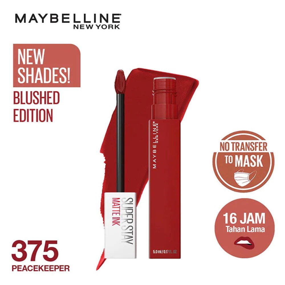 MURAH MAYBELLINE SUPERSTAY MATTE INK - 375 PEACEKEEPER PREMIUM