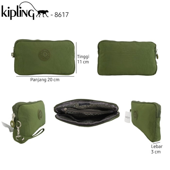 BERKUALITAS Pouch Kipling 8617 size 20x2x10 cm. Dompet Handphone Dompet Kartu