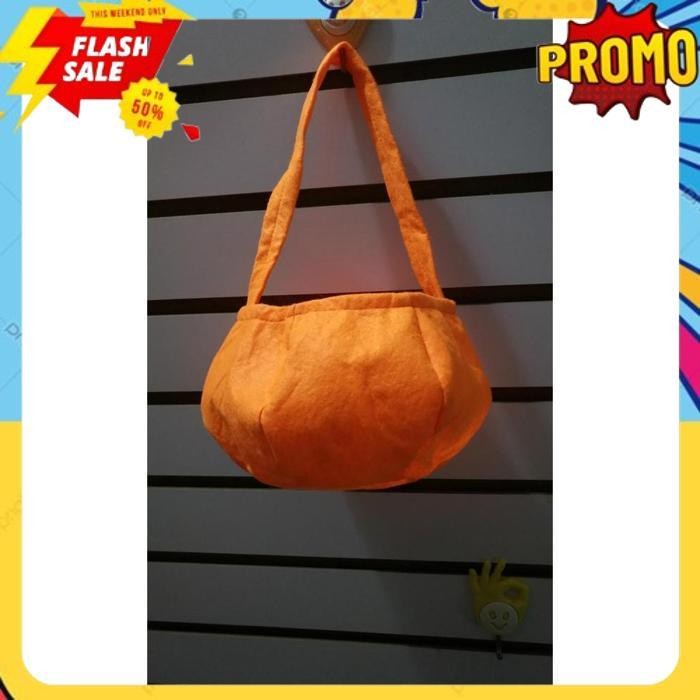 

PROMO TAPB TAS HALLOWEEN PUMPKIN LABU TRICK OR TREAT GOODIE BAG FLANEL ECOS