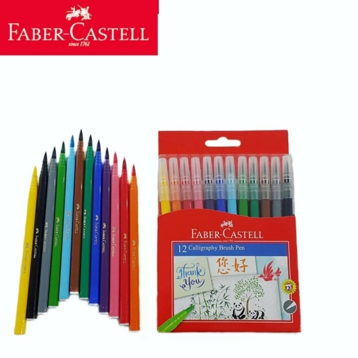 

Ba Faber Castell Calligraphy Brush Pen Set 12 Colour