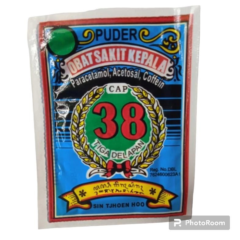 PUDER CAP 38 OBAT SAKIT KEPALA/ PARACETAMOL, ACETOSAL, COFFEIN - PROMO