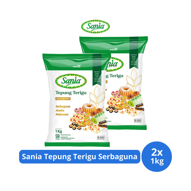 

Sania Tepung Terigu Serbaguna 1kg x 2 pcs