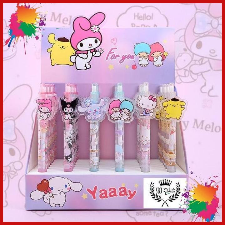 

(SBJJ) PULPEN GEL PEN SANRIO MIX BALLPOINT ALAT TULIS 0.5MM STATIONERY RANDOM