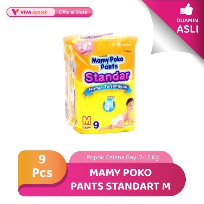 Mamy Poko Pants Standart Size M Popok Celana Bayi 7-12 Kg (9 Pcs)