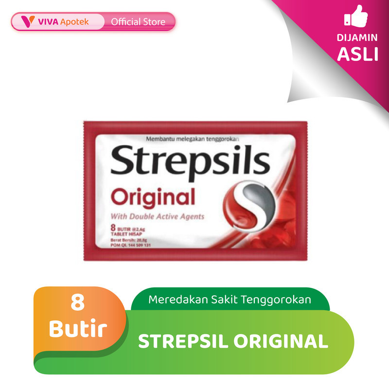 

Strepsil Original untuk Meredakan Sakit Tenggorokan (Sachet 8 Butir)