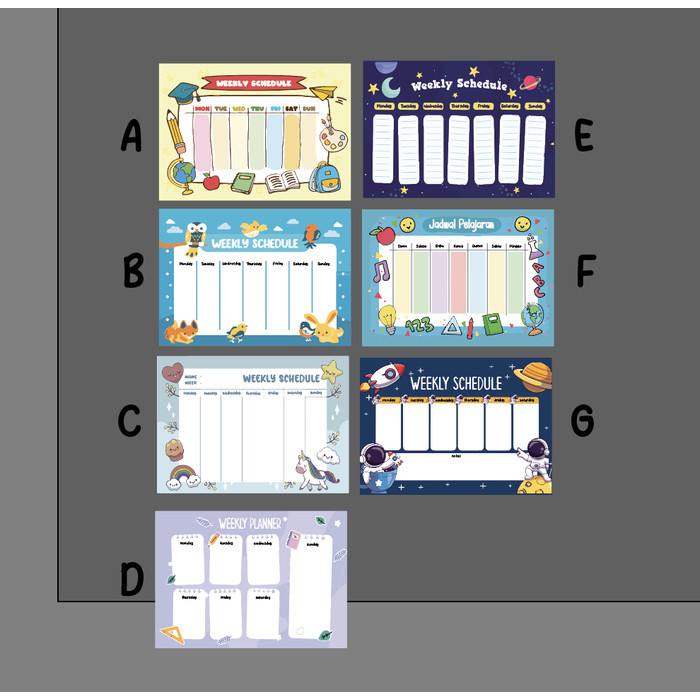 

Grosir Papan Jadwal Anak Acrylic UV Print Printing Schedule Jadwal Anak Board Planner Board Akrilik Lucu - Design A Keren