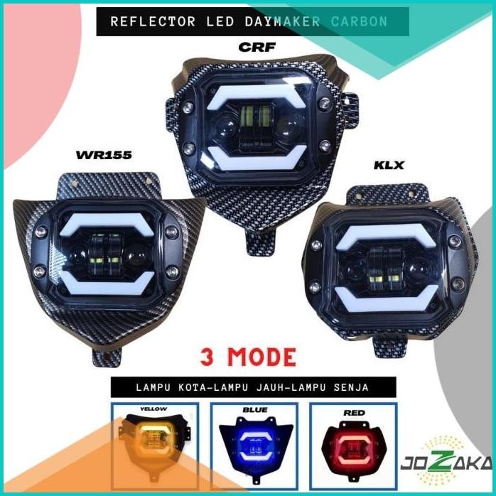 Reflektor Daymaker Carbon LampuDepan LED Supermoto CRF 150L WR 155 KL