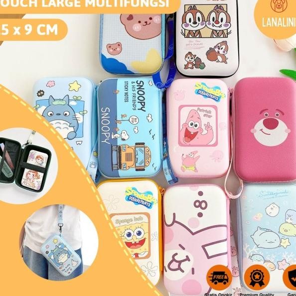 Pouch Bag Tas Dompet Hp Charger Travel Multifungsi Organizer Lucu Cewe