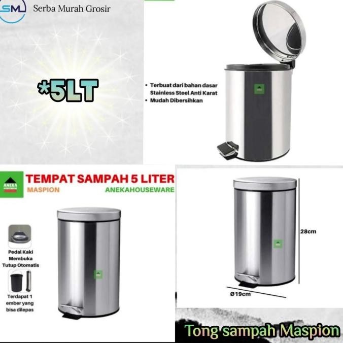 BEBAS ONGKIR - tong sampah/keranjang sampah/tempat sampah/tong sampah maspion injak