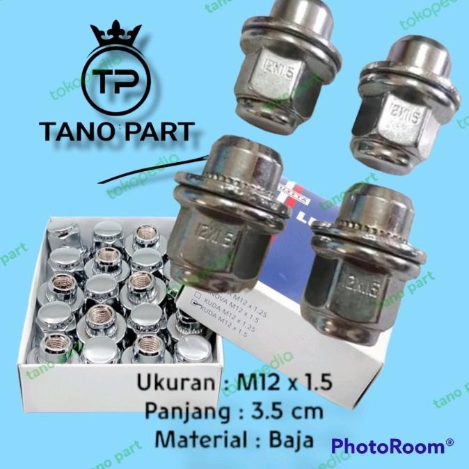 Sparepart Mur Roda Racing Lug Nut Mobil Toyota Camry Altis Isi 20 Pcs Bahan Baja
