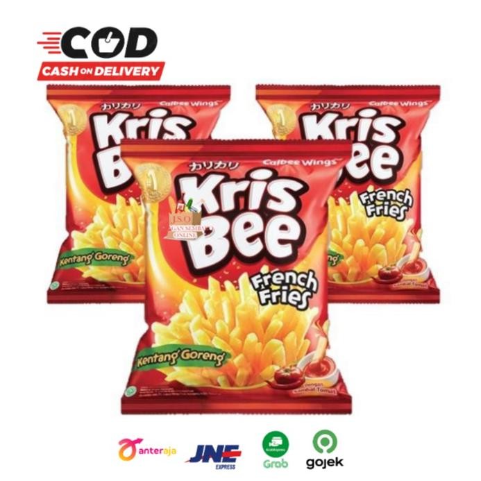 

( JSO ) Kris Bee French Fries Kentang Goreng 9gr Eceran Snack Cemilan Anak Murah