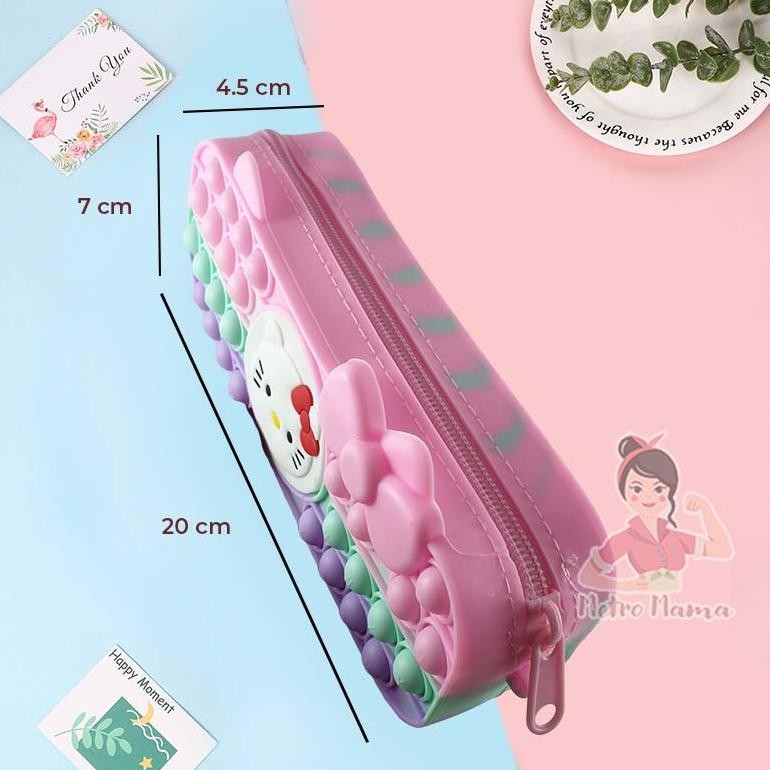 

BISA COD Kotak Pensil Anak Pop It Tebal Tempat Pensil Silikon Alat Tulis Sekolah Hello Kitty Unicorn we-12