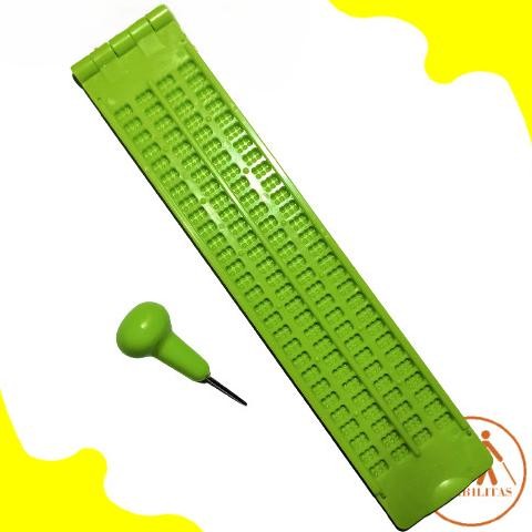 

BISA COD RIGLET REGLET BRAILLE SIZE KECIL | REGLET | ALAT TULIS TUNANETRA | 4 BARIS | STYLUS sr-32