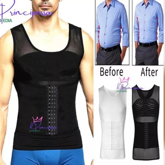 Ms041 Men Body Shaping - Kaos Dalam Pria - Korset Pria - Korset Cowok