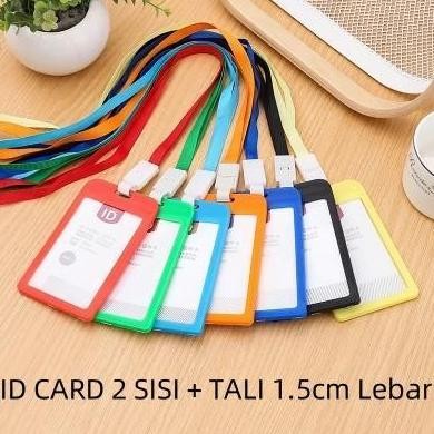 

Name Tag ID Card Holder Gantungan Kartu Nama Atau Panitia Satu Set Tali