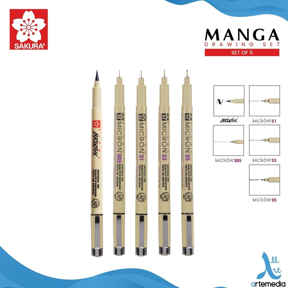 

At43 Sakura Pigma Micron Drawing Pen Manga Set Original