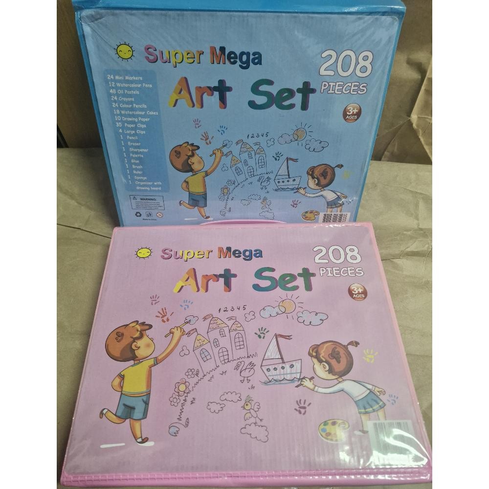 

gd-12 Crayon Set Anak Sekolah Lengkap / Alat Mewarnai Anak / Super Mega Art Set 208Pcs Terlaris