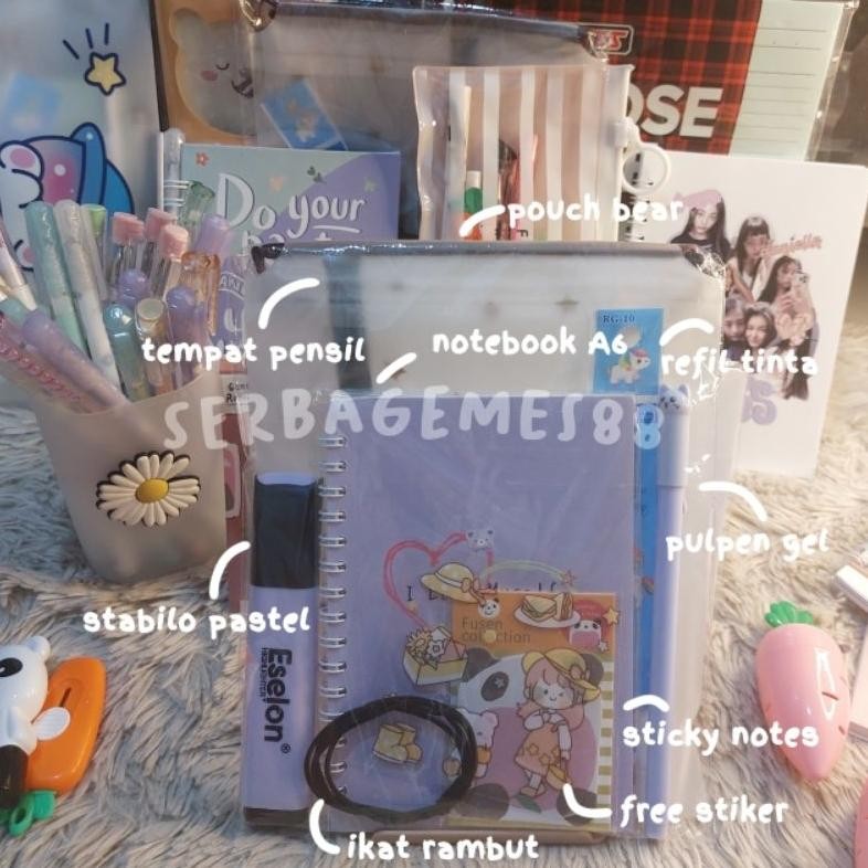 

Me41 serbagemes88 - (PART 1) PAKET ALAT TULIS 8IN1 / STATIONERY SET FANCY / ALAT TULIS SET / STATIONERY SET Original