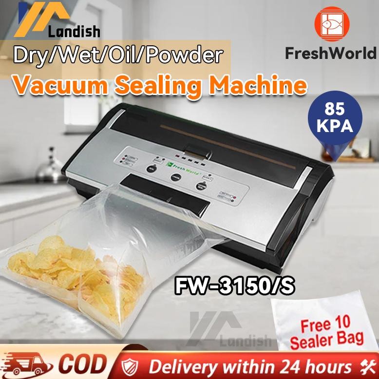 FRESH WORLD ORIFW-3150 / FW-3150S Mesin Vacuum Sealer Komersial Vacum (Bisa Basah & Tiup) Lands