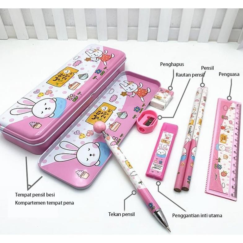 

BISA COD Set Kotak Hadiah Hewan Kartun 7-In-1 Set Alat Tulis Kotak Pensil Kotak Alat Tulis Souvenir Hadiah Sekolah Buku Catatan Mesin Rautan Pensil df-7