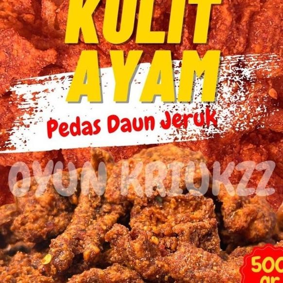 

Keripik Kulit Ayam Krispy 500 Gram Pedas Daun Jeruk | Kulit Ayam Crispy Pedas