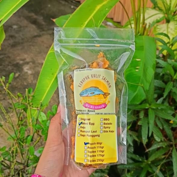 

Keripik Kulit Ikan Salmon Ed Egg Pouch 60Gr Celan Sehat