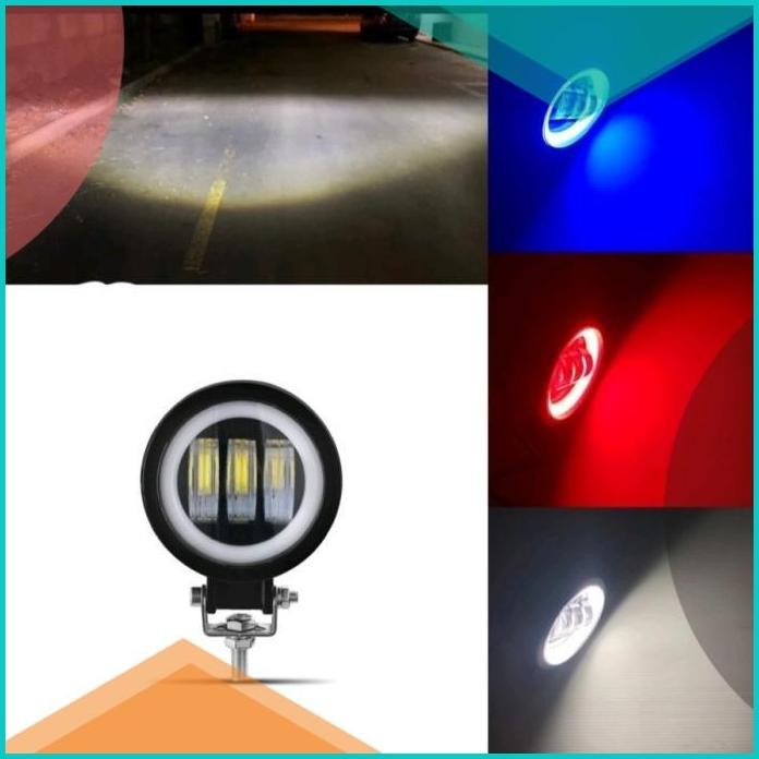 LAMPU TEMBAK DEPAN DAYMAKER MINI 3 MATA MODEL KOTAK BULAT 140BZ4 tool