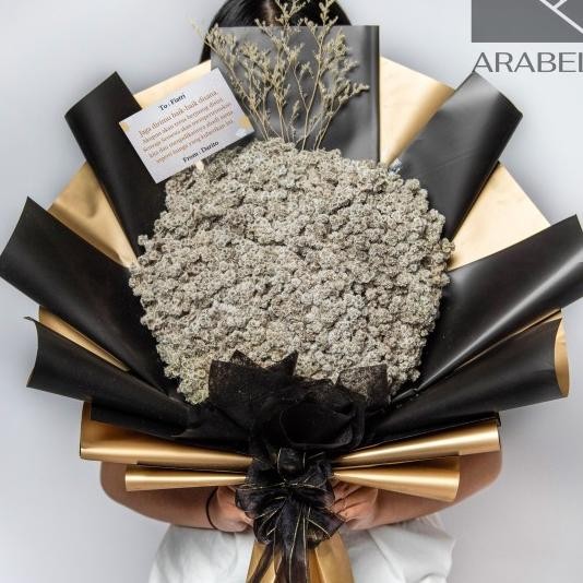 Bouquet Edelweiss 60Cm Besar Buket Bunga Kering Dried Edelweis