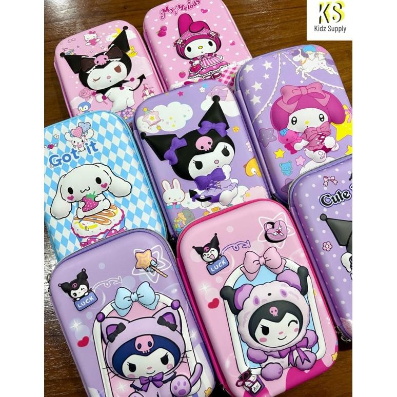 

VEX-2126 Tempat Pensil Kuromi Kotak Pensil Anak Perempuan Kuromi Hardcase 3D Timbul Gambar Unicorn Hello Kitty Kuromi Melody Cinamoroll Pencil Case Kuromi Viral