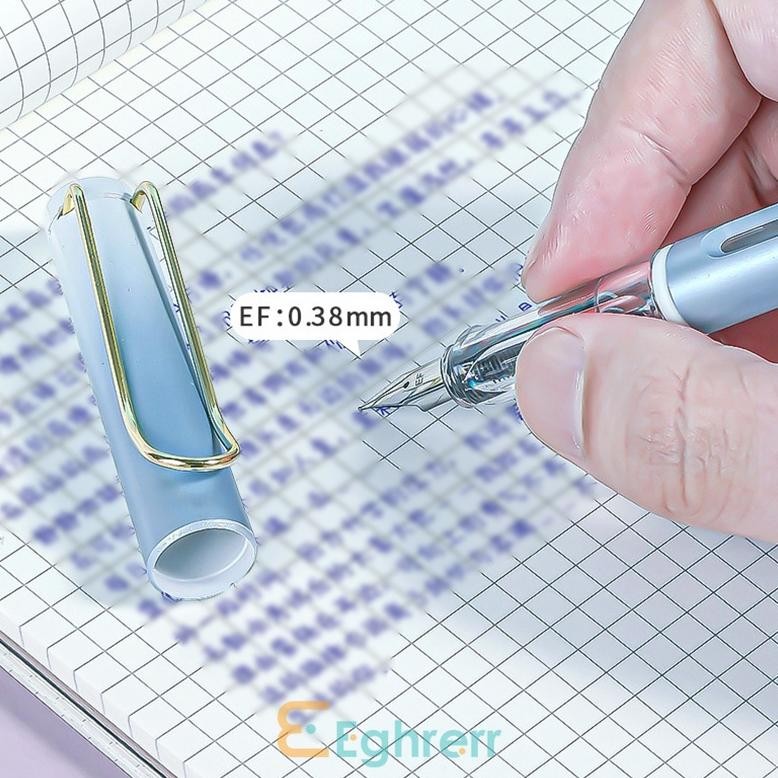 

ht-12 EG-Set Pulpen Premium 0.38mm Gradien Fountain Pen Kantung tinta pulpen set pulpen Pena kantor Alat Tulis Siswa-Eghrerr Premium