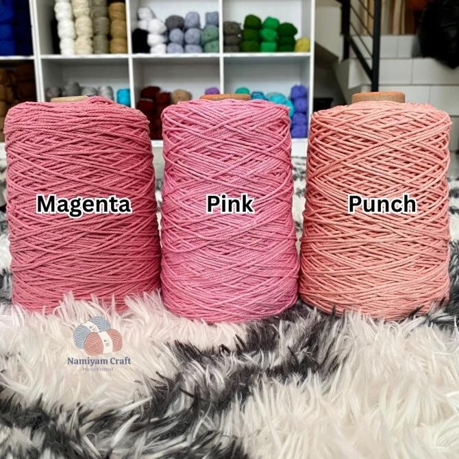 2mm Tali Katun 500gr | Benang Macrame 2mm | Benang Rajut