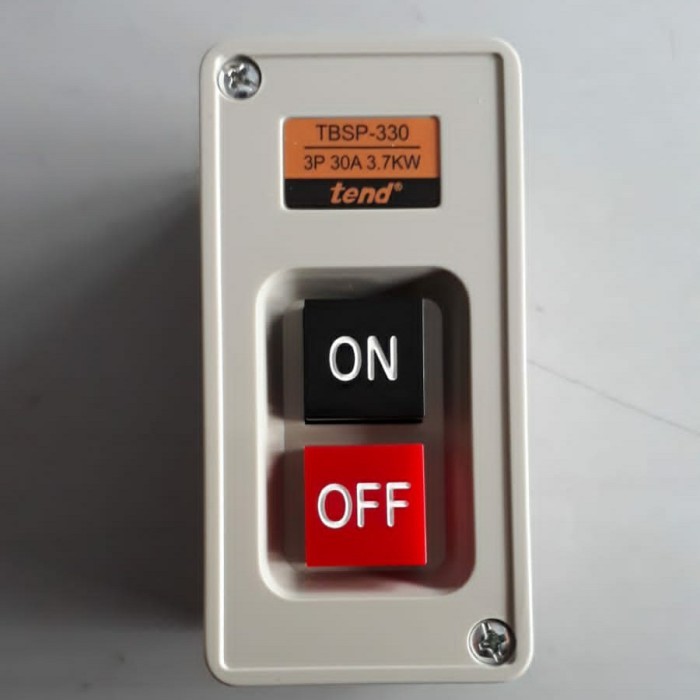 PUSH BUTTON POWER TBSP 3P 30A TBSP-330 TEND 3 PHASE 3.7KW 30A HARGA SPESIAL