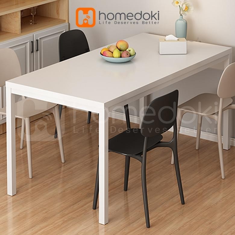 Homedoki Meja Makan / Meja Makan Minimalis / Meja Makan Murah / Meja Makan Putih