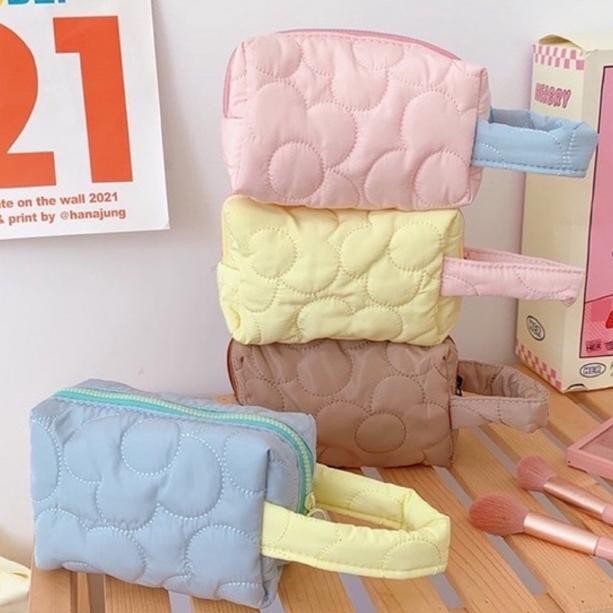 

sa-324 KENSHO Kotak Pensil Sleting Motif Bunga Flower Handle Pastel / Pouch Makeup Aesthetic / Tas Aksesoris Wanita Lucu Import / Zipper / Flowers Viral