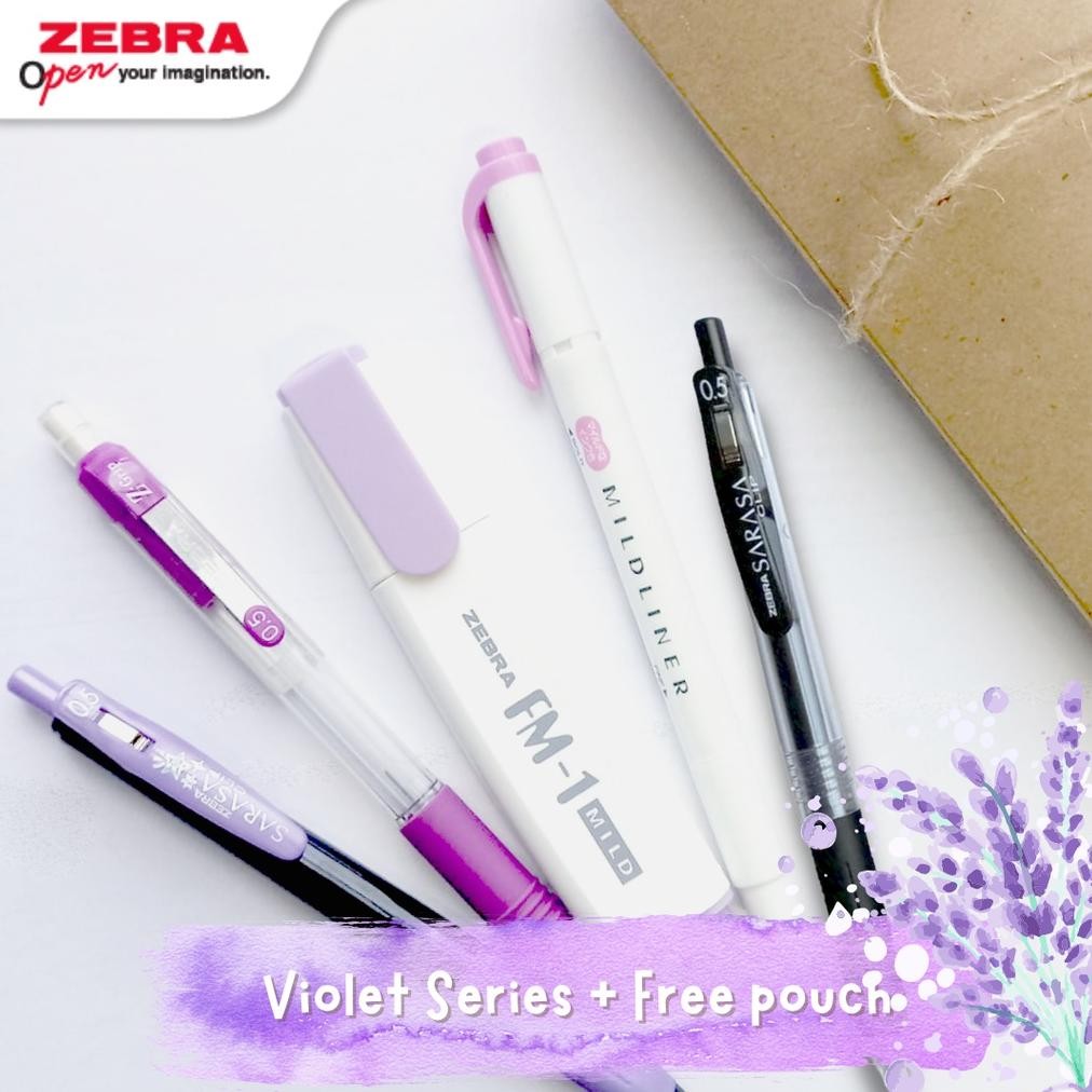 

fgk-45 ZEBRA Color Bundle Series Sarasa Clip Decoshine Pulpen Pena 0.5mm Mildliner Highlighter dan Pensil Premium