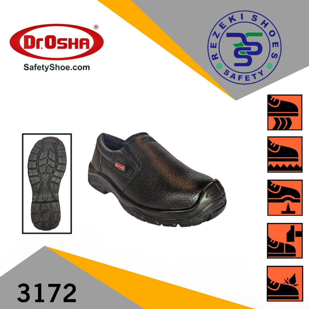 Sepatu Safety Dr.Osha 3172 Hitam - Safety Shoes Dr.Osha 3172 Hitam Premium