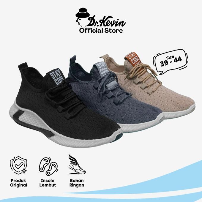 Dr. Kevin Sepatu Sport Pria Men Sneakers 889-022 - Hitam