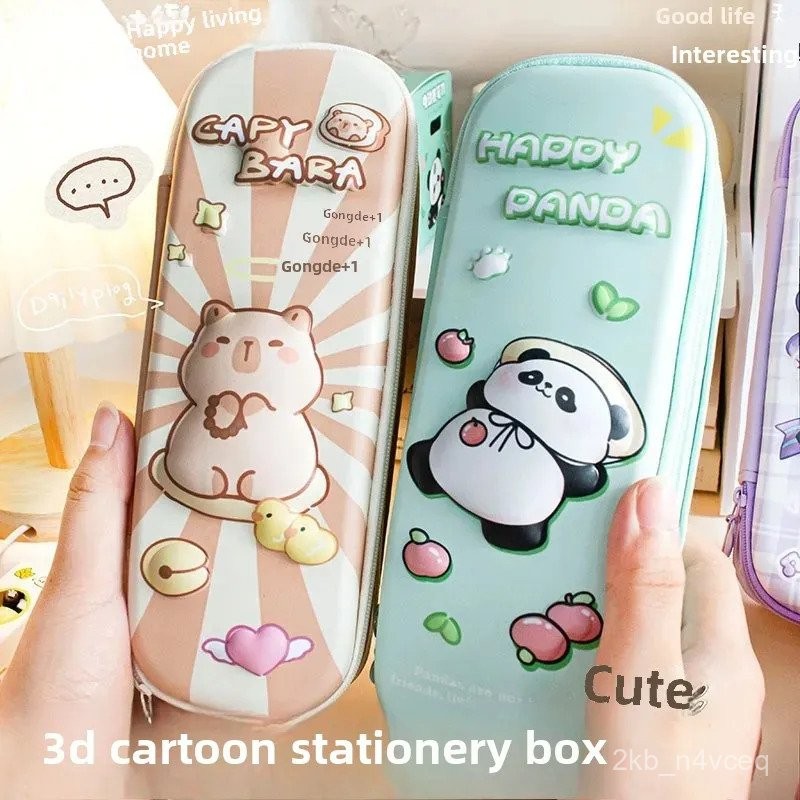 

Mokacartoon Anime 3D Pencil Case Children's Stationery Box Cute Boys Girls Creative Large Capacity Pencil Holder Wholesale EURQ