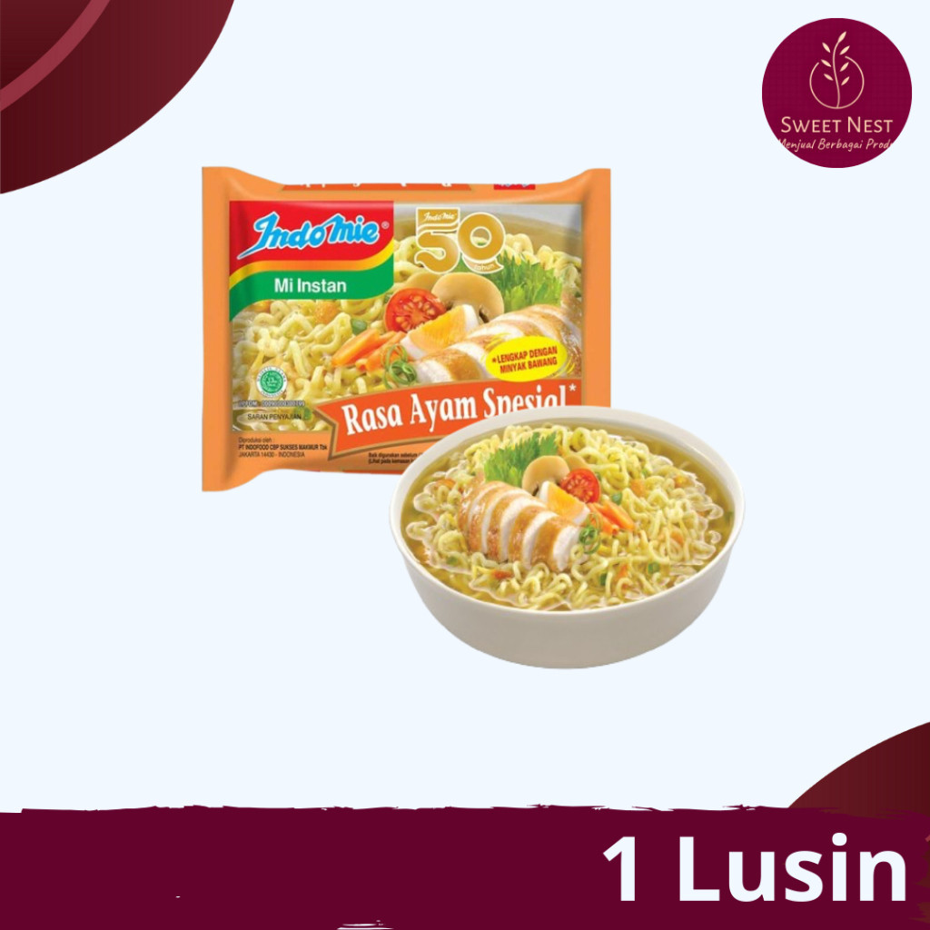 

Indomie Mie Instan Ayam Spesial Satu Lusin - 12 PCS (Bundling)