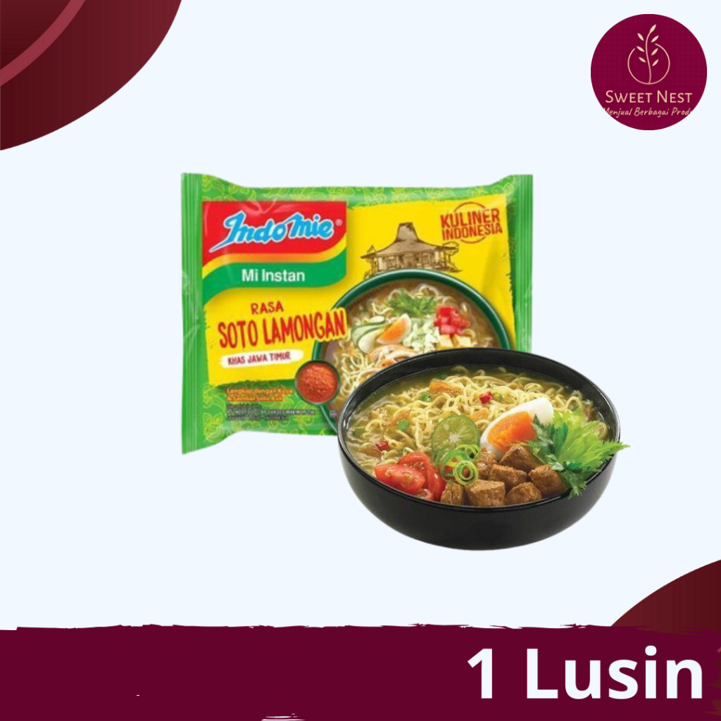 

Indomie Mie Instan Soto Lamongan Satu Lusin - 12 PCS (Bundling)