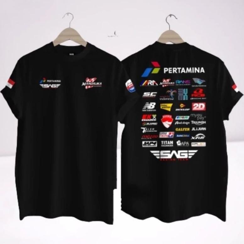 Promo Kaos Baju Distro Pertamina Mandalika Premium Sponsor Pada Motor Sag Racing Team Original Keren